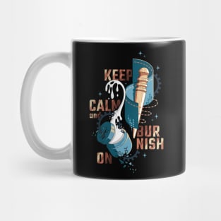 Leather crafting - Keep calm and burnish on Mug